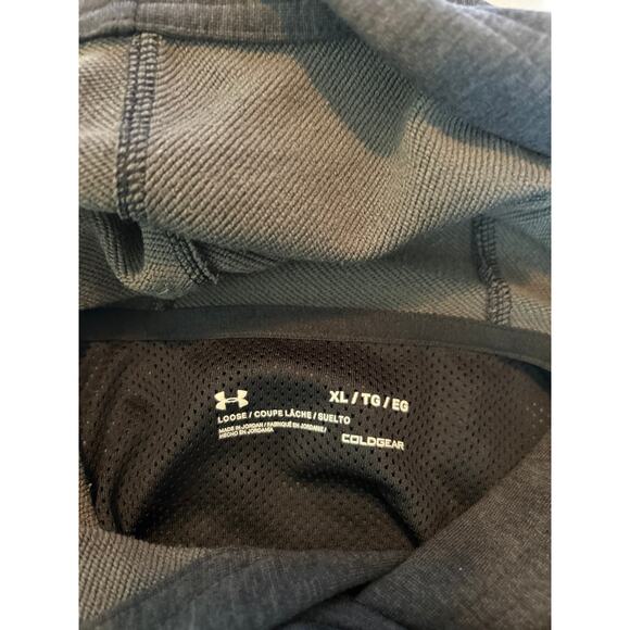 EUC Under Armour Mens Size XL Cold Gear Dark Gray Black Hoodie Warm Unisex Adult - Picture 6 of 7